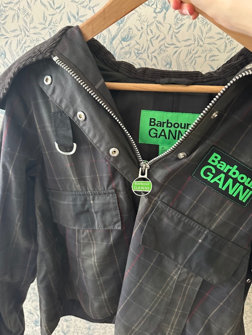 Barbour Ganni Waxed Jacket Rain Collared Hood